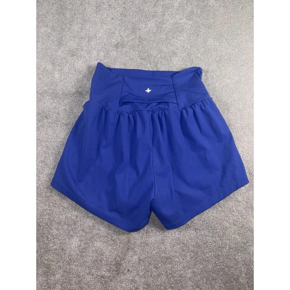 Halara SoftlyZero Airy Super High Waist 2-in-1 Yoga Shorts 3''  Blue